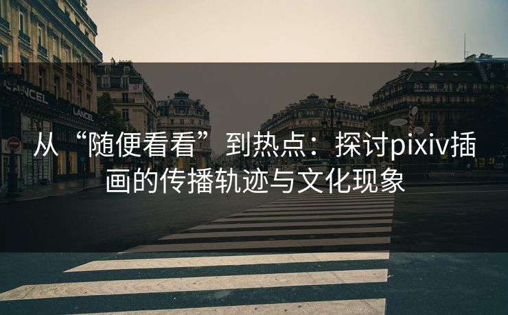 从“随便看看”到热点：探讨pixiv插画的传播轨迹与文化现象