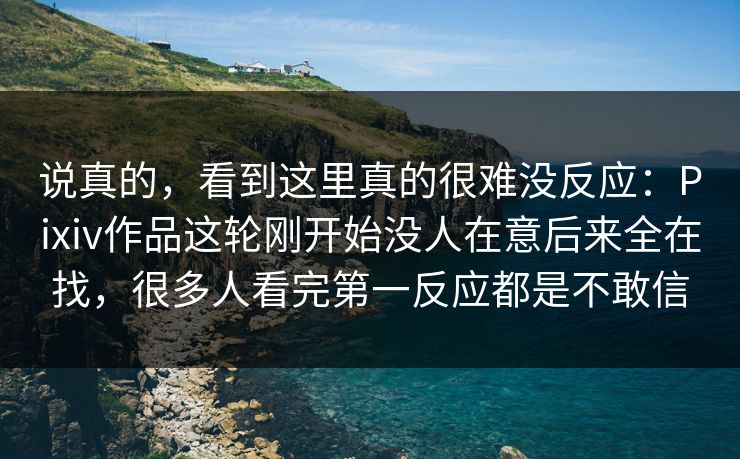 说真的，看到这里真的很难没反应：Pixiv作品这轮刚开始没人在意后来全在找，很多人看完第一反应都是不敢信