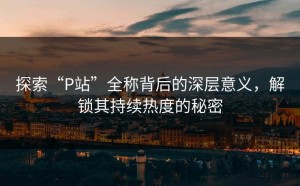 探索“P站”全称背后的深层意义，解锁其持续热度的秘密