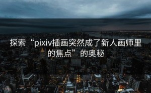 探索“pixiv插画突然成了新人画师里的焦点”的奥秘